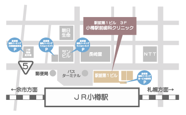 小樽駅前歯科クリニック地図